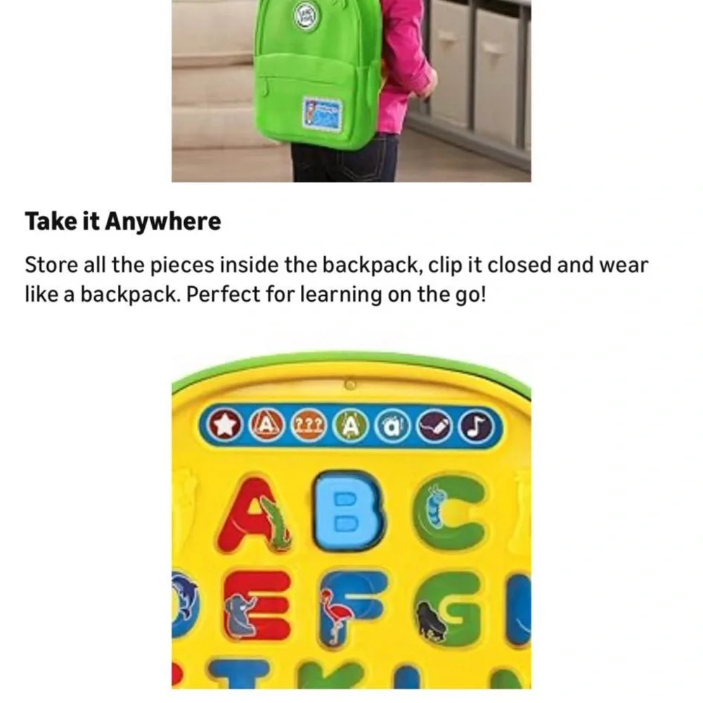 LeapFrog Green Kids Learning Backpack